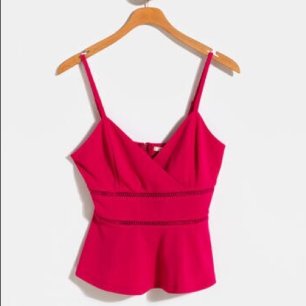 Francesca’s Pink Flounce Top